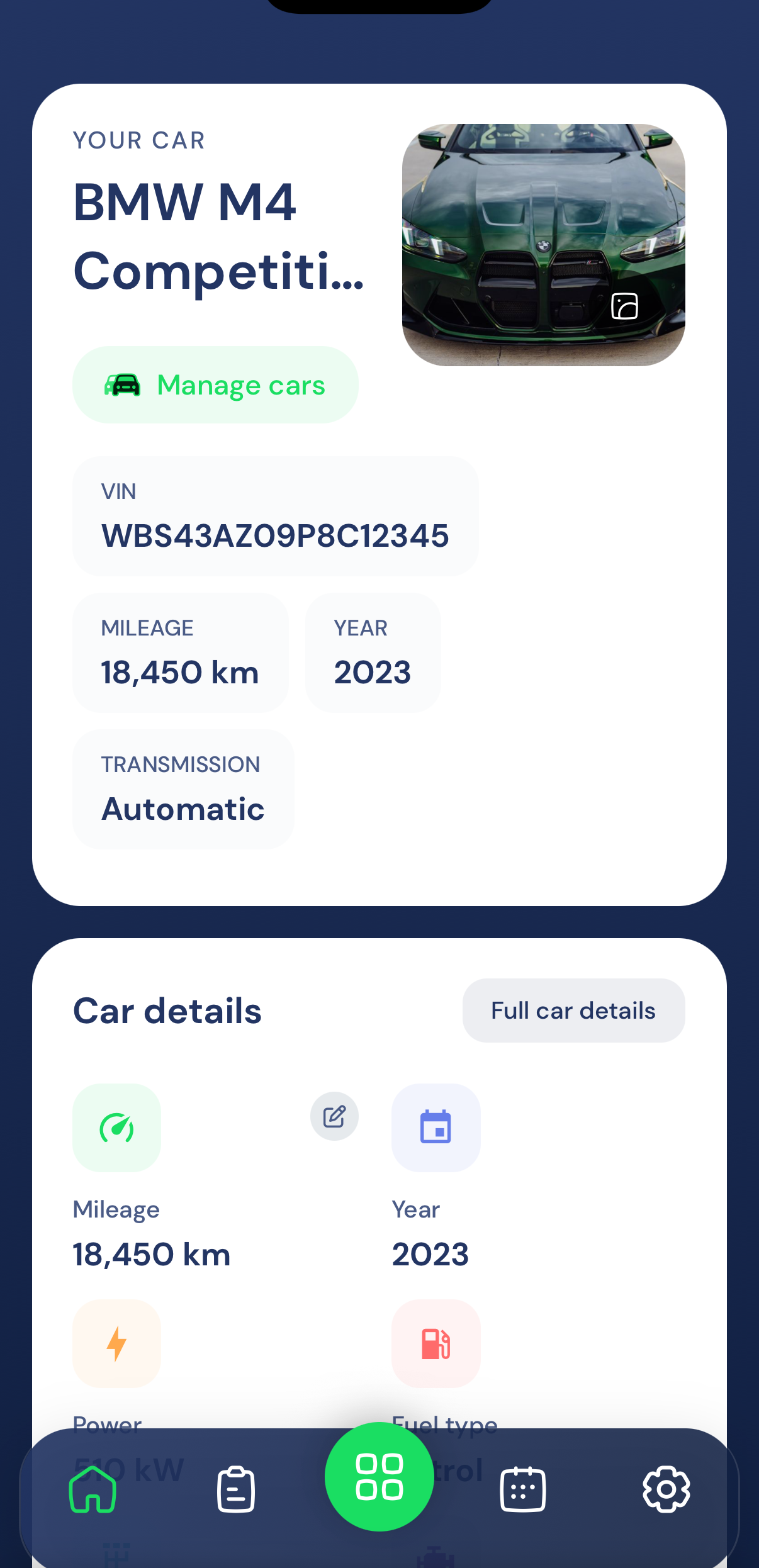 Car Service Book app